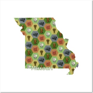 Missouri State Map Board Games Posters and Art